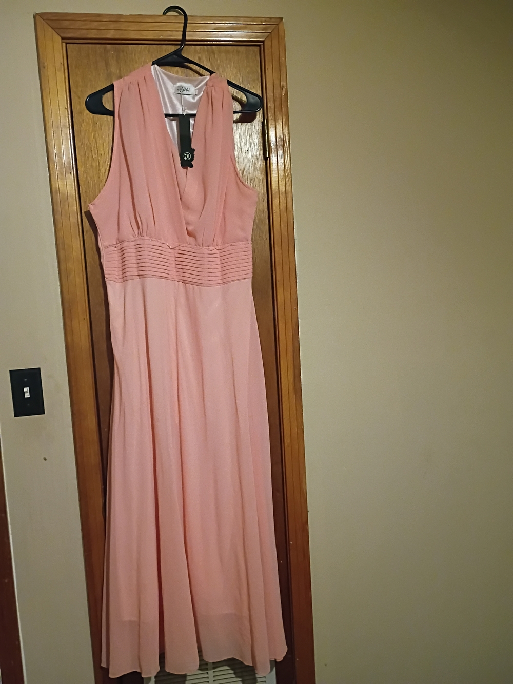 Eliza J Pink Sleeveless Pleated Waist Maxi Dress